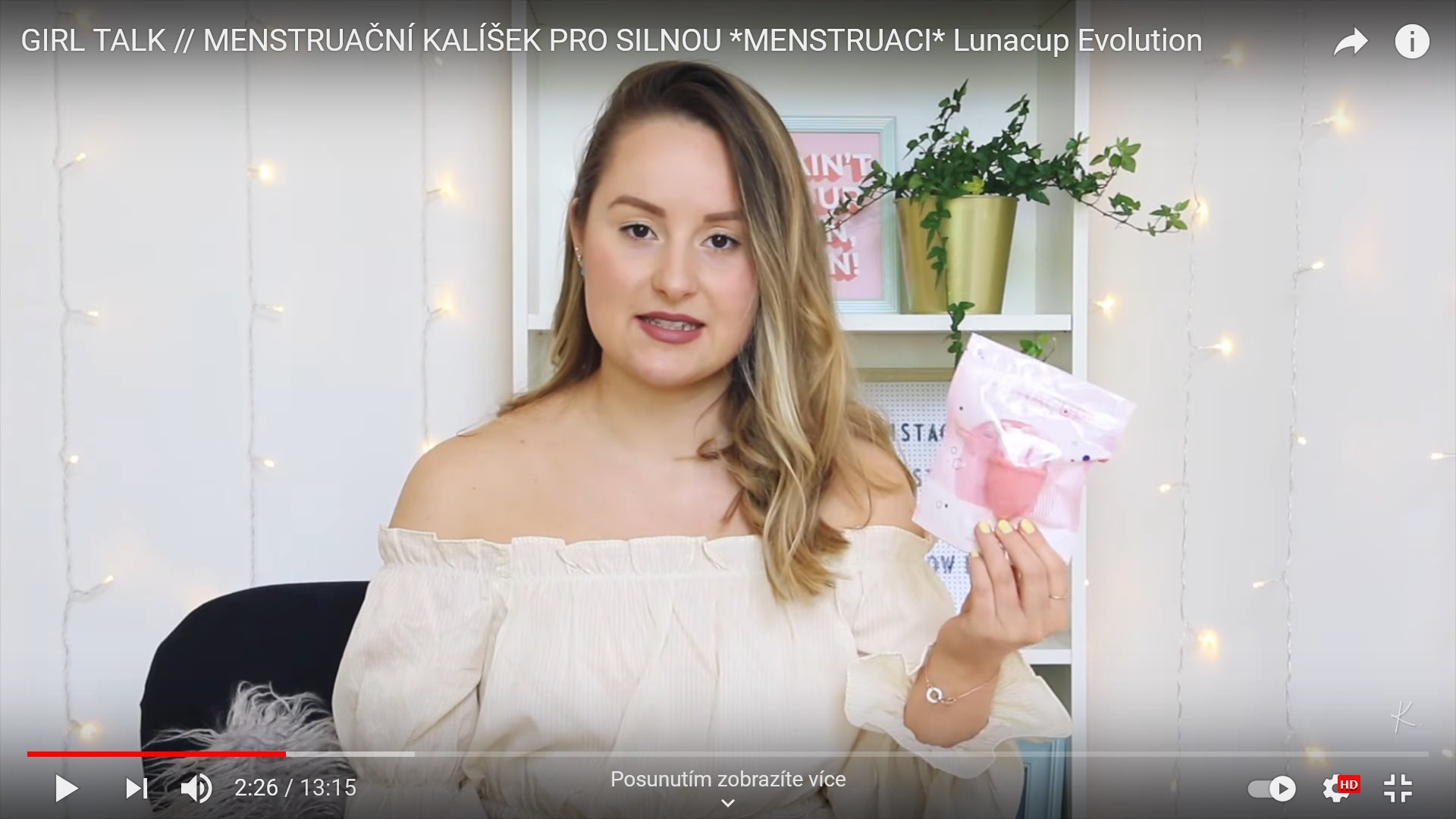 Video recenze menstruačního kalíšku LUNACUP - Kristýnin svět