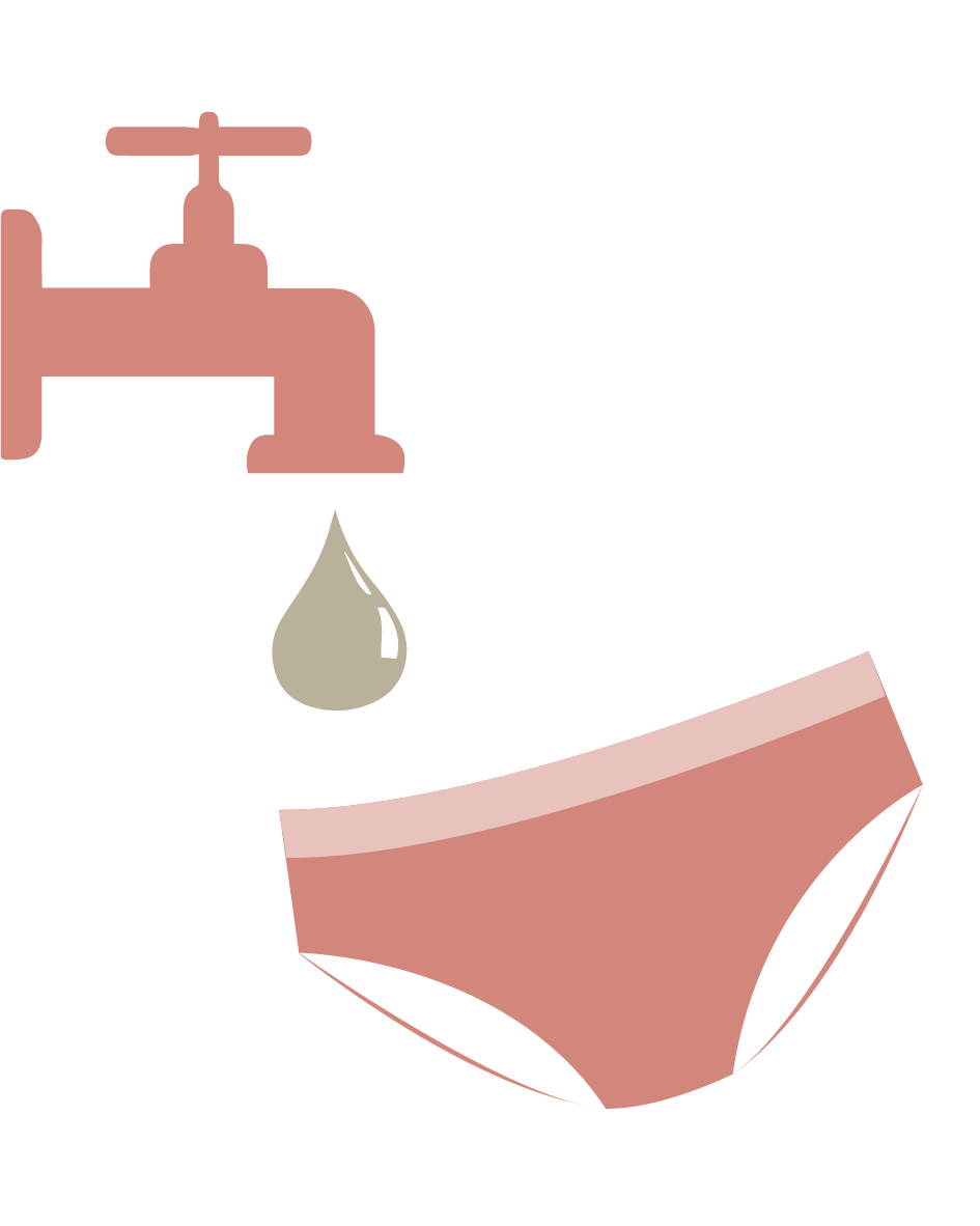 Návod - opláchnutí menstruačních kalhotek