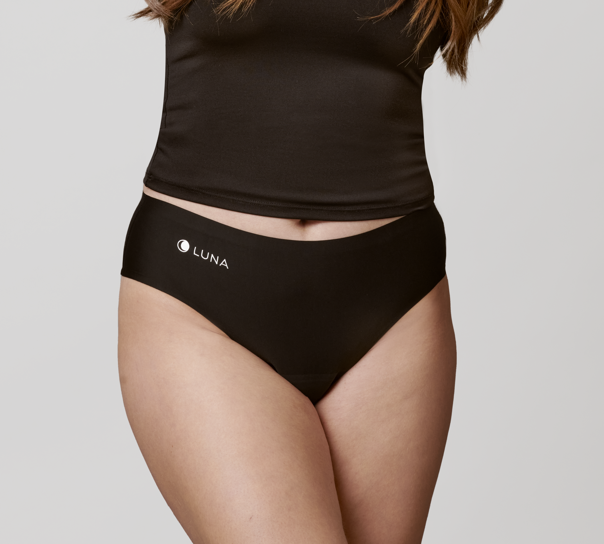 Menstruační kalhotky LUNA+ černé, produktová fotografie